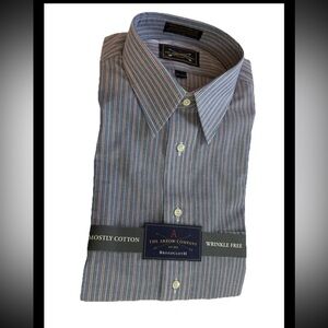 New Arrow Company Wrinkle Free Men’s dress shirt size 15 1/2 34/35 stripes